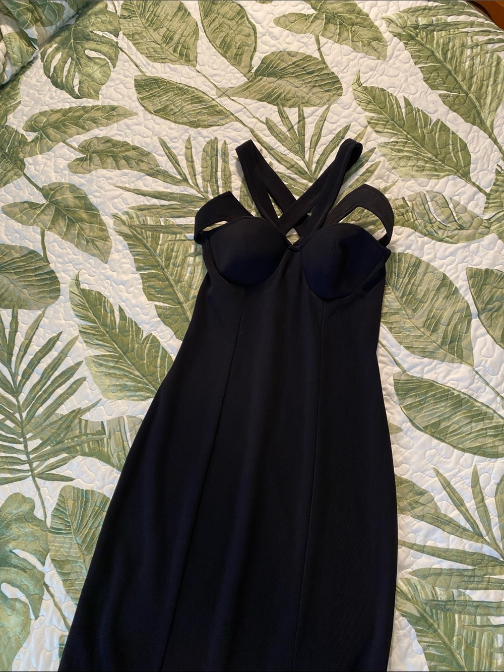 Moda Black Ribbed Stretch Dress with Zipper Accent
